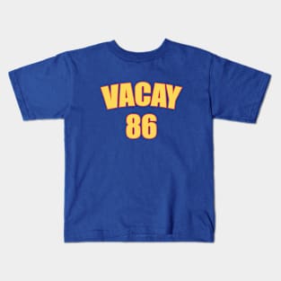 Vacay 86 Yellow Blue Generic Logo Game Grumps Meme Kids T-Shirt